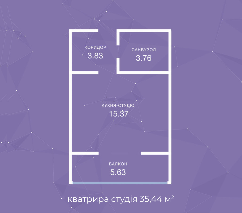квартира-студія 35,44